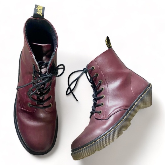 Dr. Martens Shoes - Dr. Marten 1460 Luana Cherry Red — SMOOTH Sz 10 Women’s